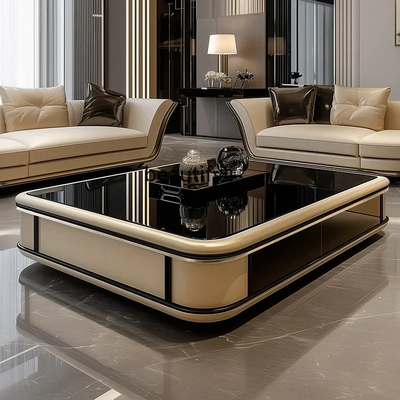 

Great discounts Light luxury simple coffee table living room home designer extended glass coffee table