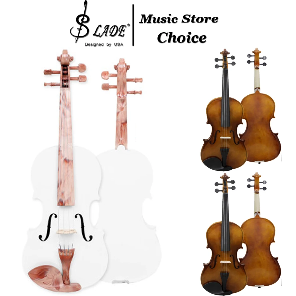 IRIN 4/4 Violin Premium Solid Wood Acoustic Fiddle Violin with Hard Case Bow Strings for Beginner Student Starter Instrument