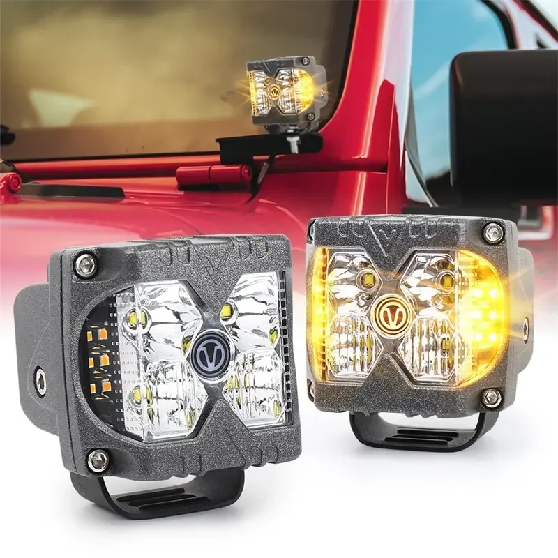 

Hot selling: Wterproof mber Side Shooters Light 40W Led Strobe Work Light for Jeep Truck tv Bot 4x4