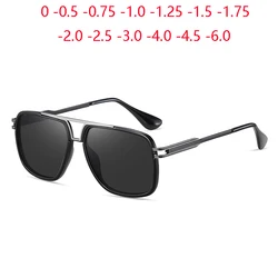 Diopter 0 -0.5 -0.75 To -6.0 Anti Glare Driving Square Nearsighted Sunglasses Polarised UV400 Miopia Prescription Sun Glasses
