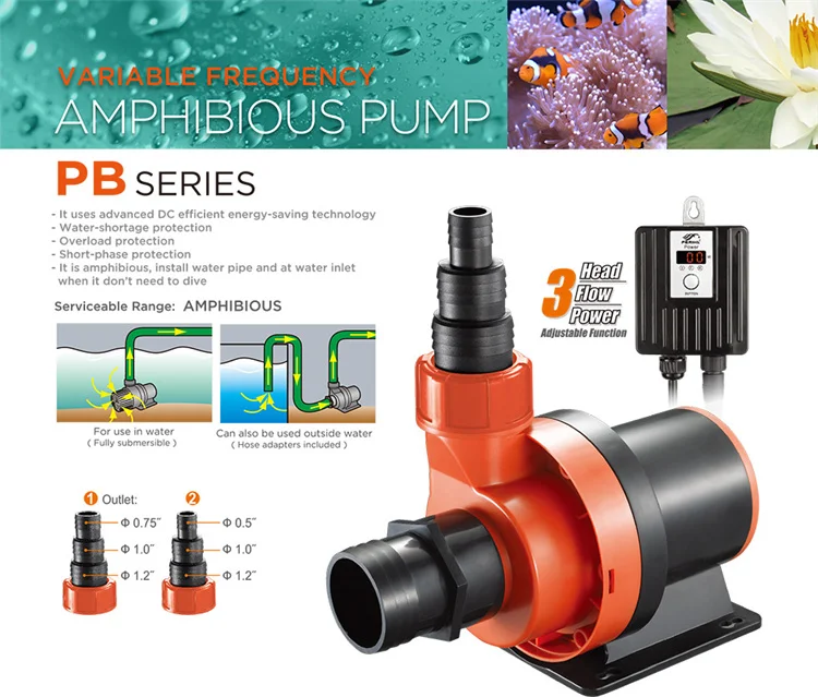 Periha Energy Saving Pb-25000 Frequency Variation Aquarium Submersible Water Pump For Fish Pond