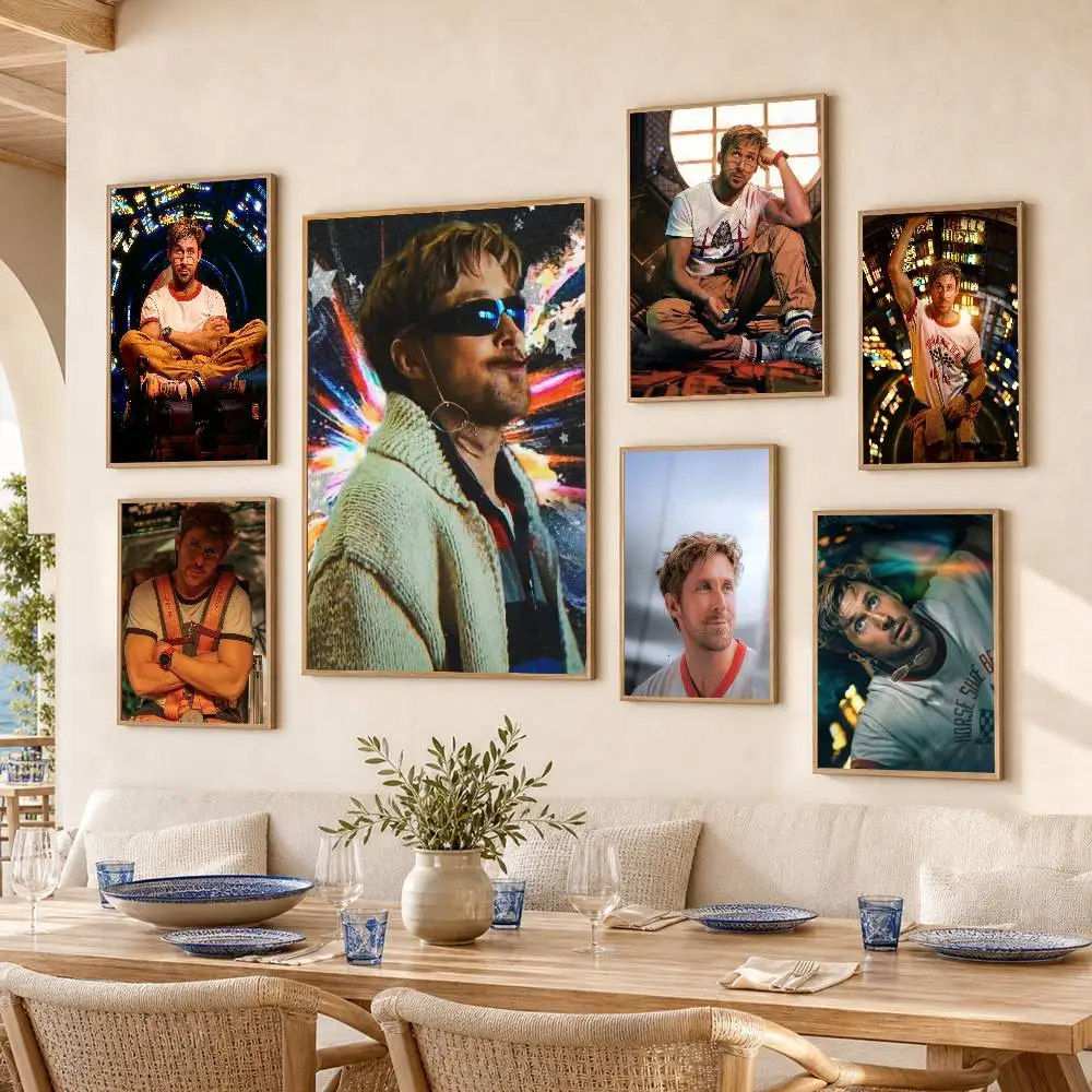 Ryan Gosling P-Project Hail M-Mary  Poster Self-adhesive Art Waterproof Paper Sticker Coffee House Bar Room Wall Decor