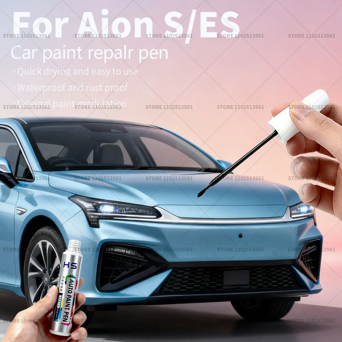 

Car Paint Repair Pen Touch Up Scratch Remover DIY Auto Accessories For Aion S ES Pearly White B6H White B42 Silver B59 B9H Black
