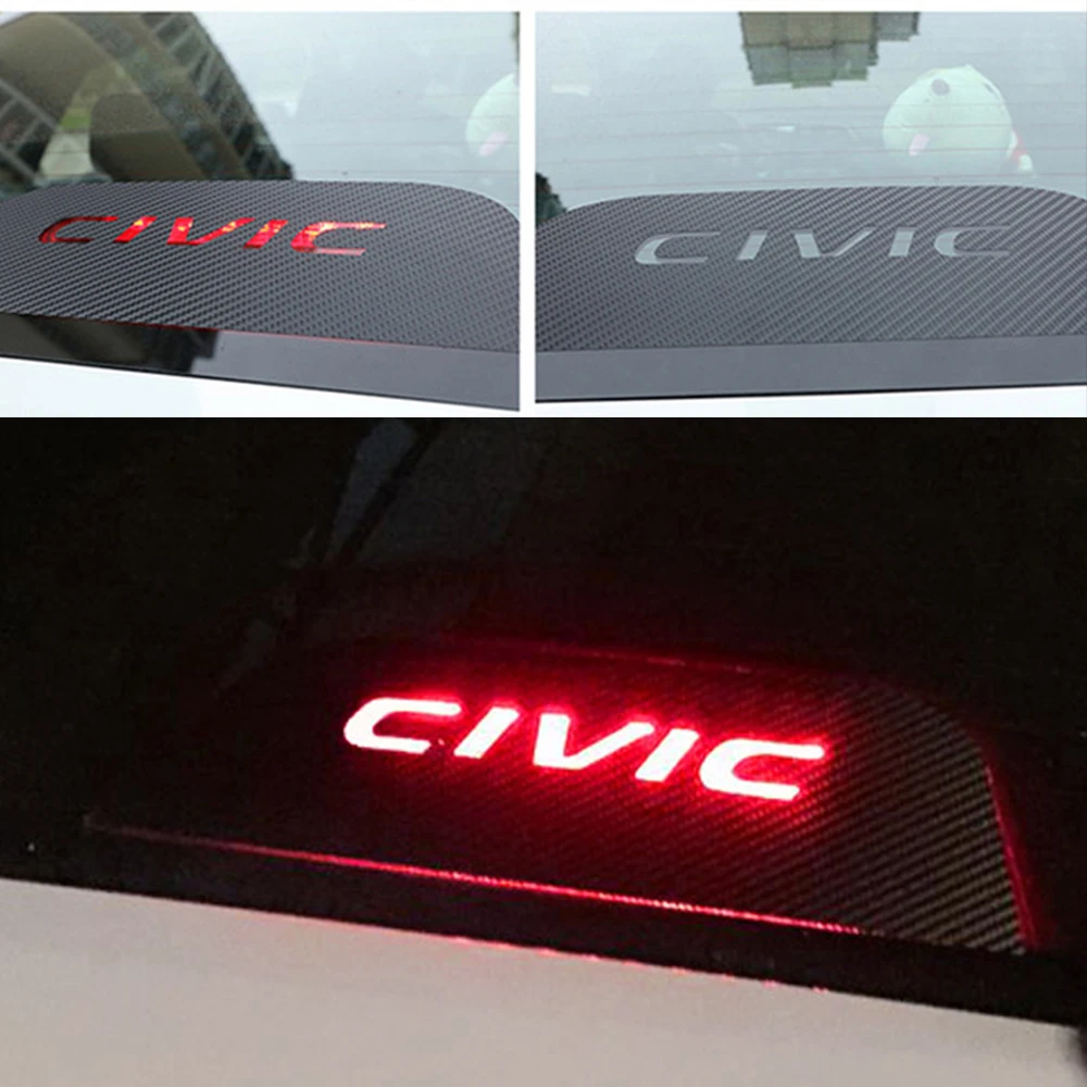 Car High Mount Stop Lamp Decal For Honda Civic 8 8th 2006 2007 2008 2009 2010 2011 2012 CHMSL Sticker Protector Accessories