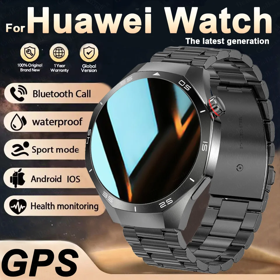 

Outdoor Sports Smart Watch Men 1.53-inch HD Screen GPS Motion Track HD BT Call IP68 Waterproof Smartwatch For Huawei Watch 5 Pro