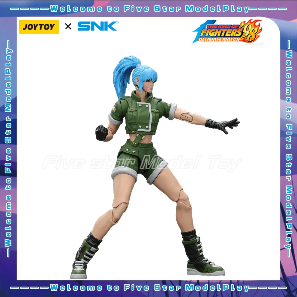 

【FS】JOYTOY Scale 1/18 Action Figures KOF'98U Mlkari Warriors Team Leona Heidern Model Toy Gift