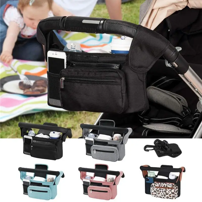 Baby Stroller Organizer Waterproof Baby Stroller Bag Stroller Organizer Bags Stroller Accessory Bag Stroller Pouch With Multiple