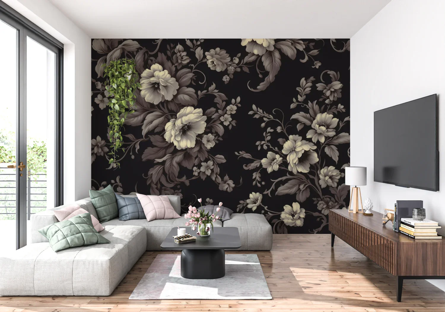

Custom size mural vintage flowers and plants background wallpaper home decor living room bedroom 3d wallpaper