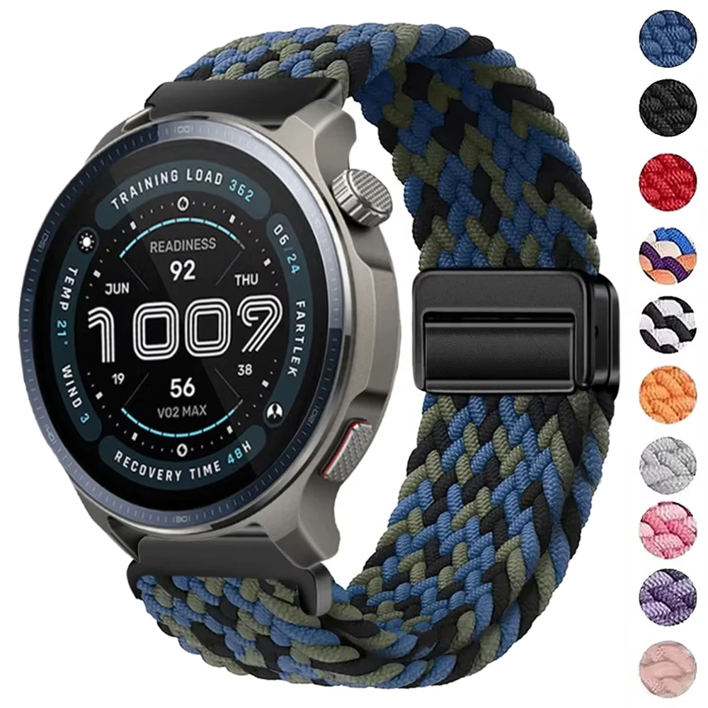 20mm 22mm Watch Strap For Huami Amazfit Balance 2 Band GTR 4 2 2E GTR3 Pro/GTS 4/3/2 mini/Bip 3 6 U S Braided Magnetic Bracelet