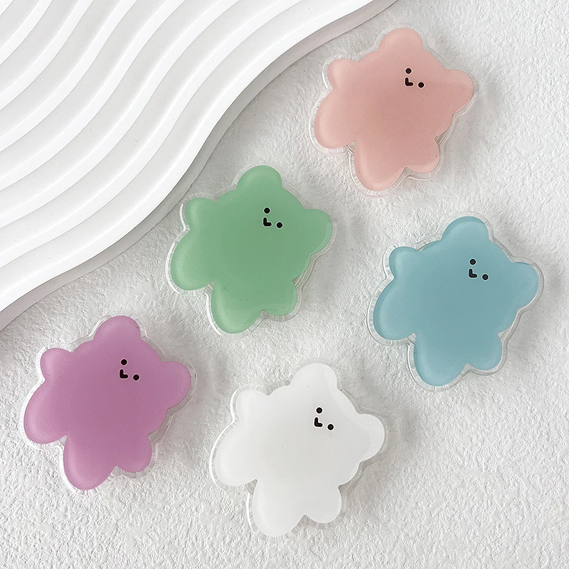 

Macaron Cute Bear Phone Stand Socket Grip Foldable phone holder