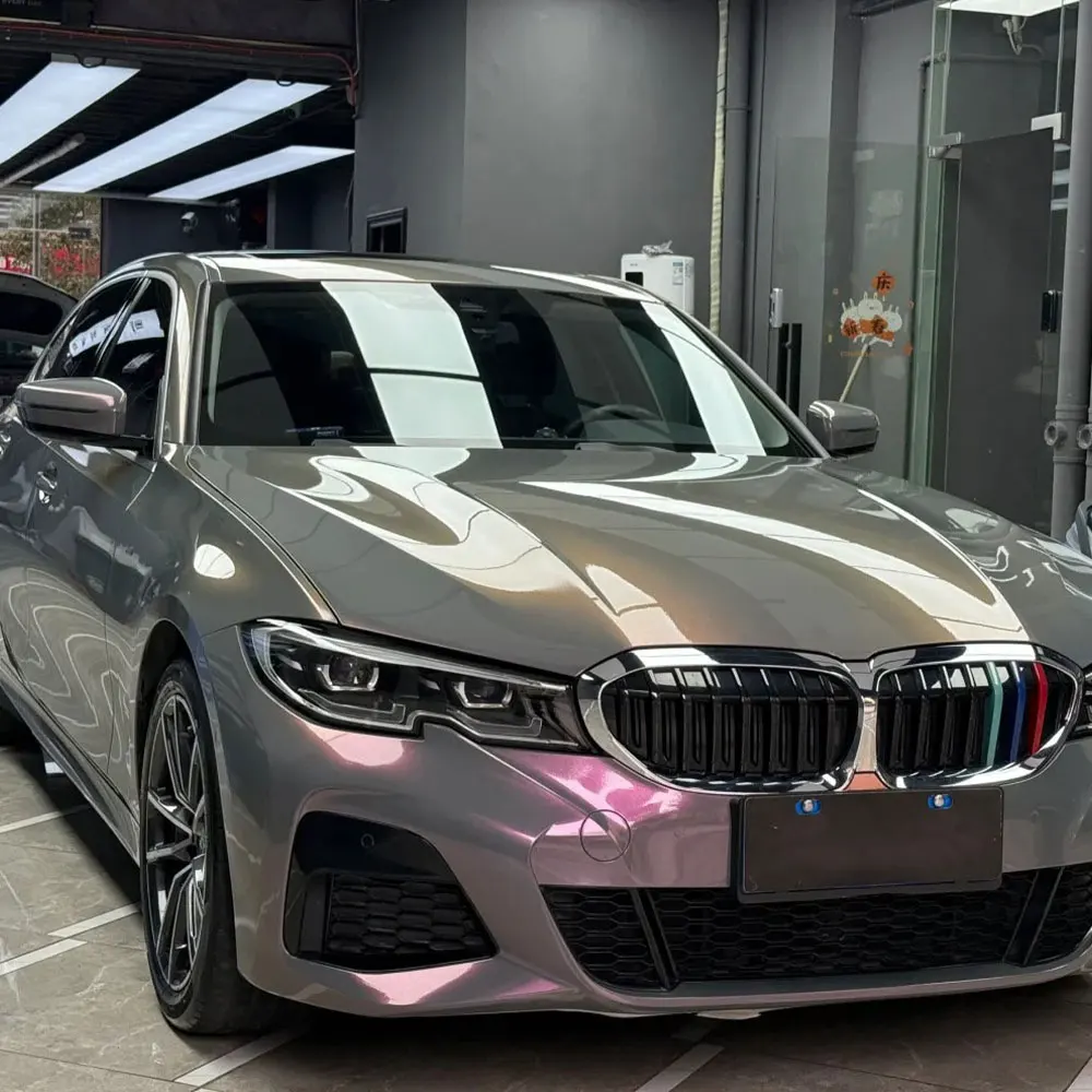 

Алмазно-серый, фиолетовый, автомобильная наклейка, виниловая пленка, ПЭТ, без пузырьков, авто самоклеящаяся наклейка, автомобильные аксессуары, внешний интерьер