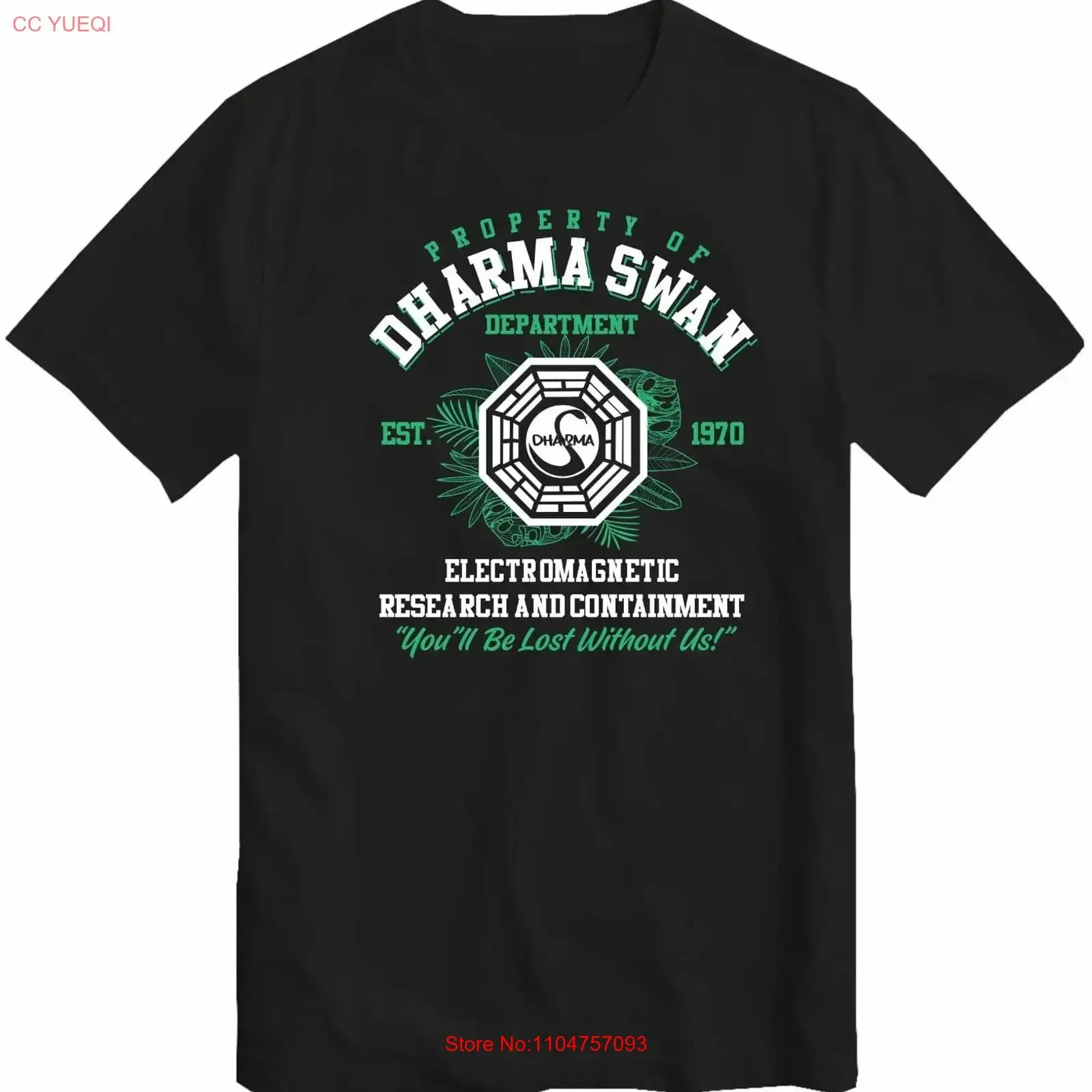 DHARMA Initiative 1977 TV Show LOST T Shirt Top vintage Washed homme Stretched Soft fashion Breathable Versatile Casual graphic