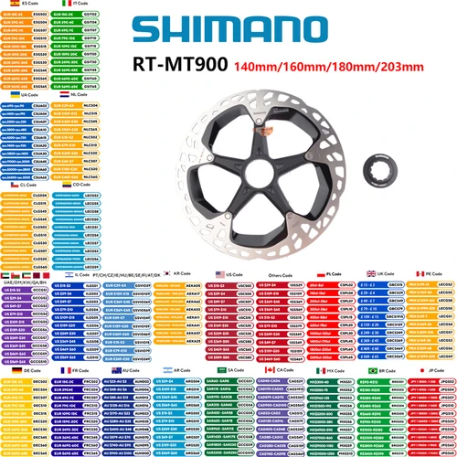 Shimano XTR Dura Ace Duraace RT-MT900 RT900 disco de freno hidráulico Rotor bloqueo central 140/160/180/203mm para bicicleta de carretera MTB