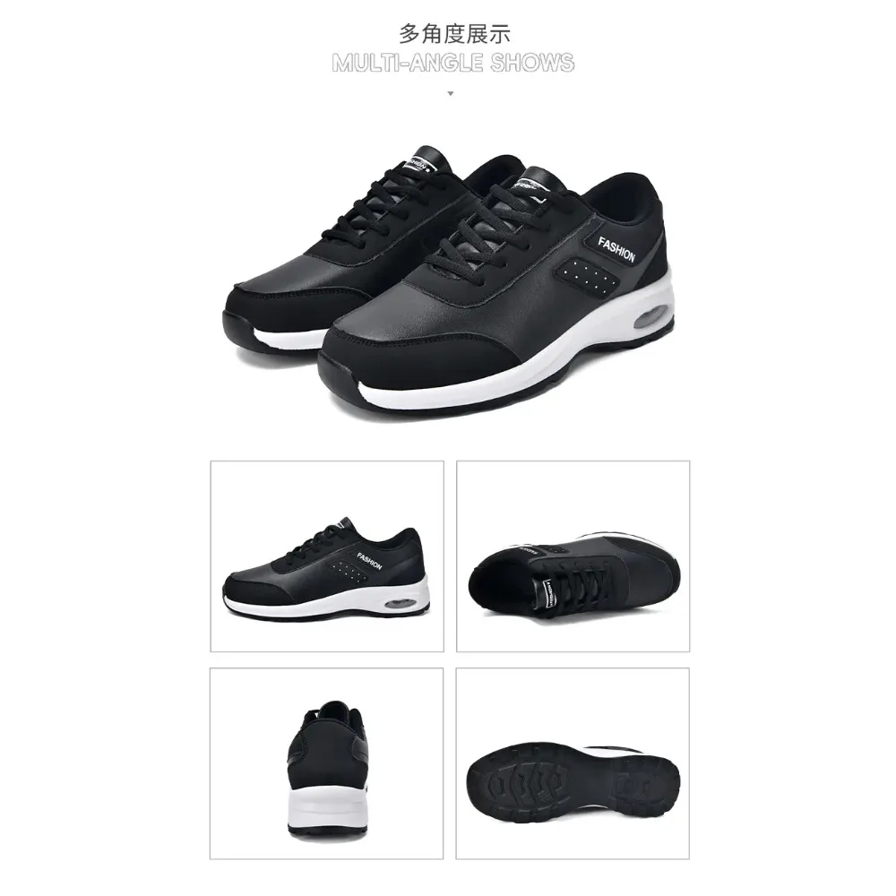 العلامة التجارية الرجال أحذية رياضية تنوعا وسادة هوائية احذية الجري الرجال منصة جلدية أحذية مفلكنة تنفس الرجال أحذية رياضية غير رسمية