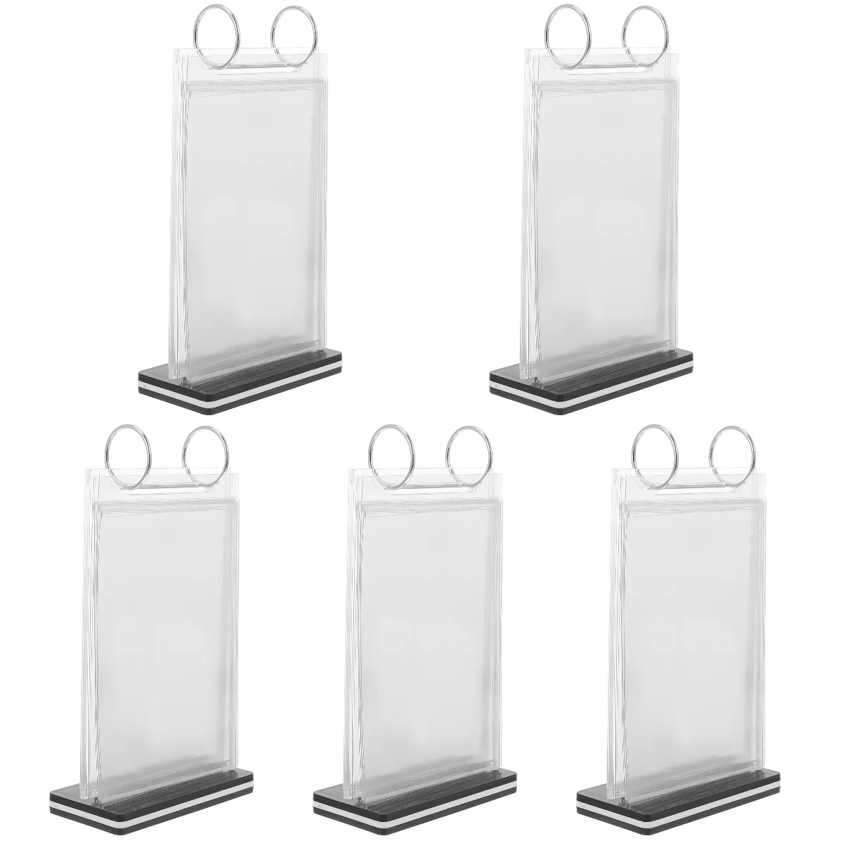 

5 Count Menu Display Stand Signs Holder Poster Stands for Rack Shelf with Base Pvc Iron Picture Holders Tables Desktop Storage