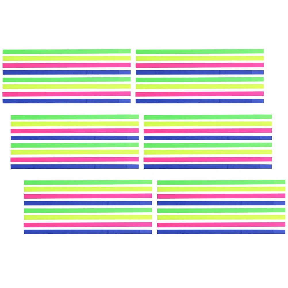 

6 Sets Translucent Highlight Strips Colored Tape Annotating Books Tabs Removable Highlighter Practical Gift