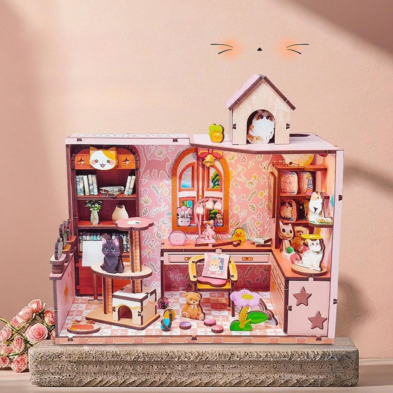 

DIY Doll Houses with Furniture Decoration Ornaments Mini House Making Kit for Friends Boy Girls Teens Family Birthday Gifts