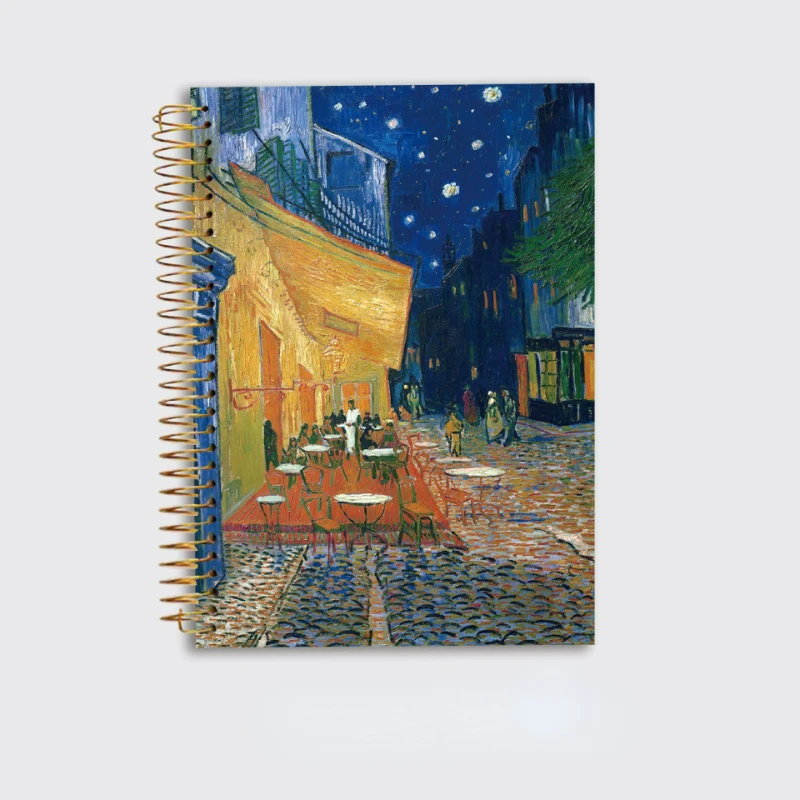 Oil Painting Thickened Coil Journal Notebook B5 Shell Book of World Famous Paintings for Art Students