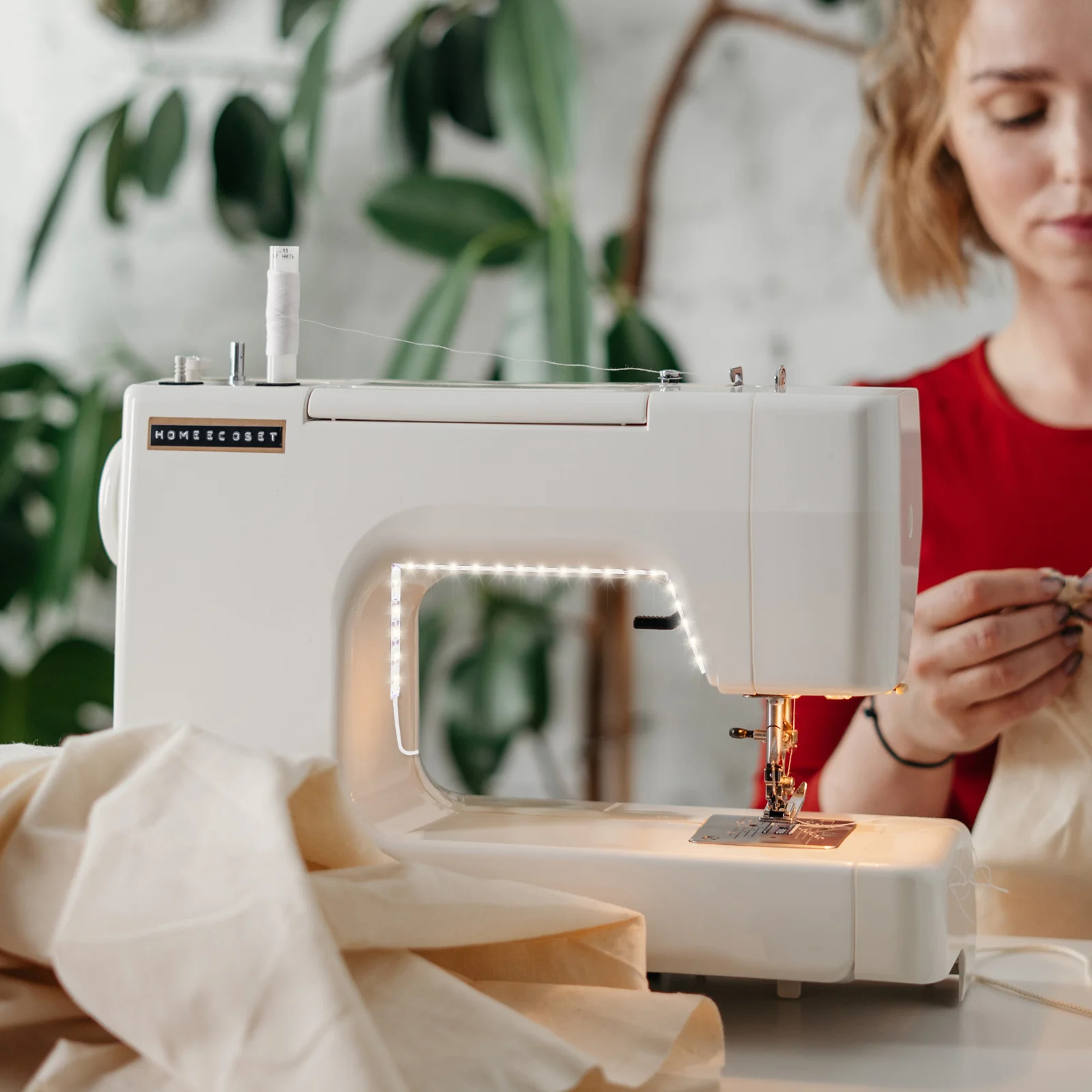 2 متر واجهة USB مصباح ليد قطاع 6500 كيلو الباردة الأبيض ذاتية اللصق كوتابل المحمولة ماكينة خياطة مرآة الديكور