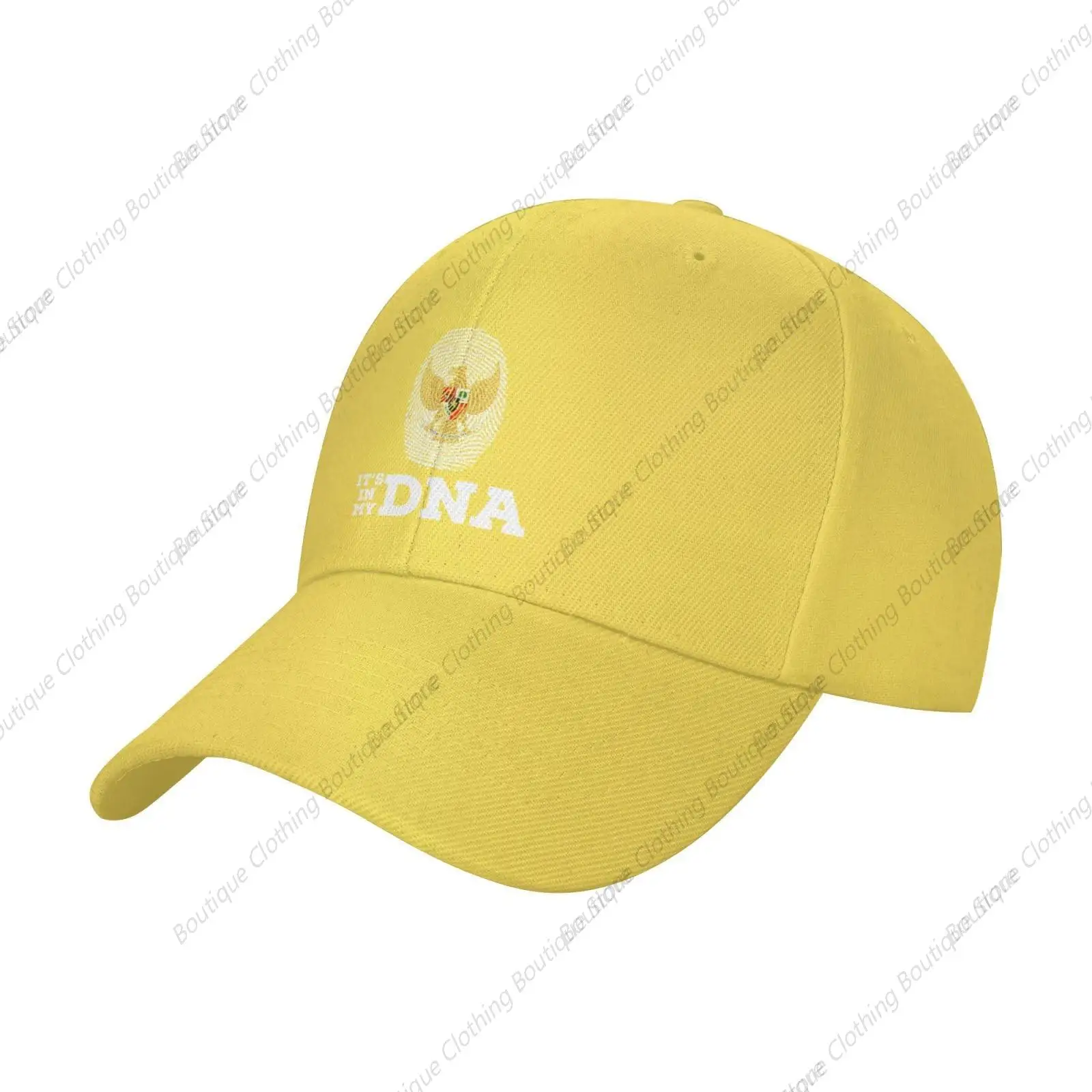 Indonesia National Emblem Baseball Cap Women's Men's Cap Truck Driver Baseball Cap Adjustable Dad's Cap Yellow