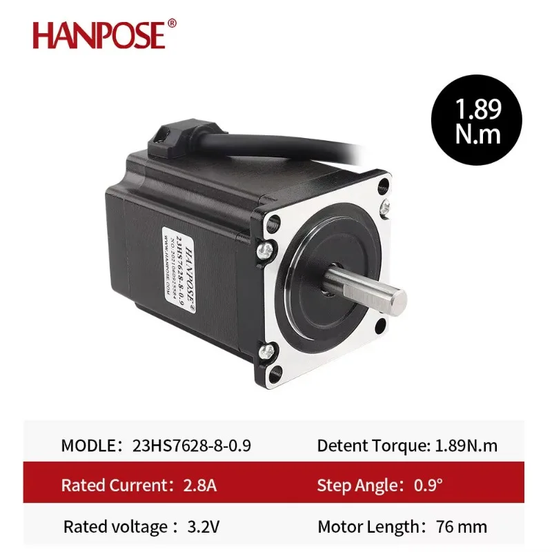 Stepper Motor 24v High Torque 189N.cm  4 Lead 2.8A for Various Instrument 23HS7628 0.9 Degree Stepper Motor Nema23