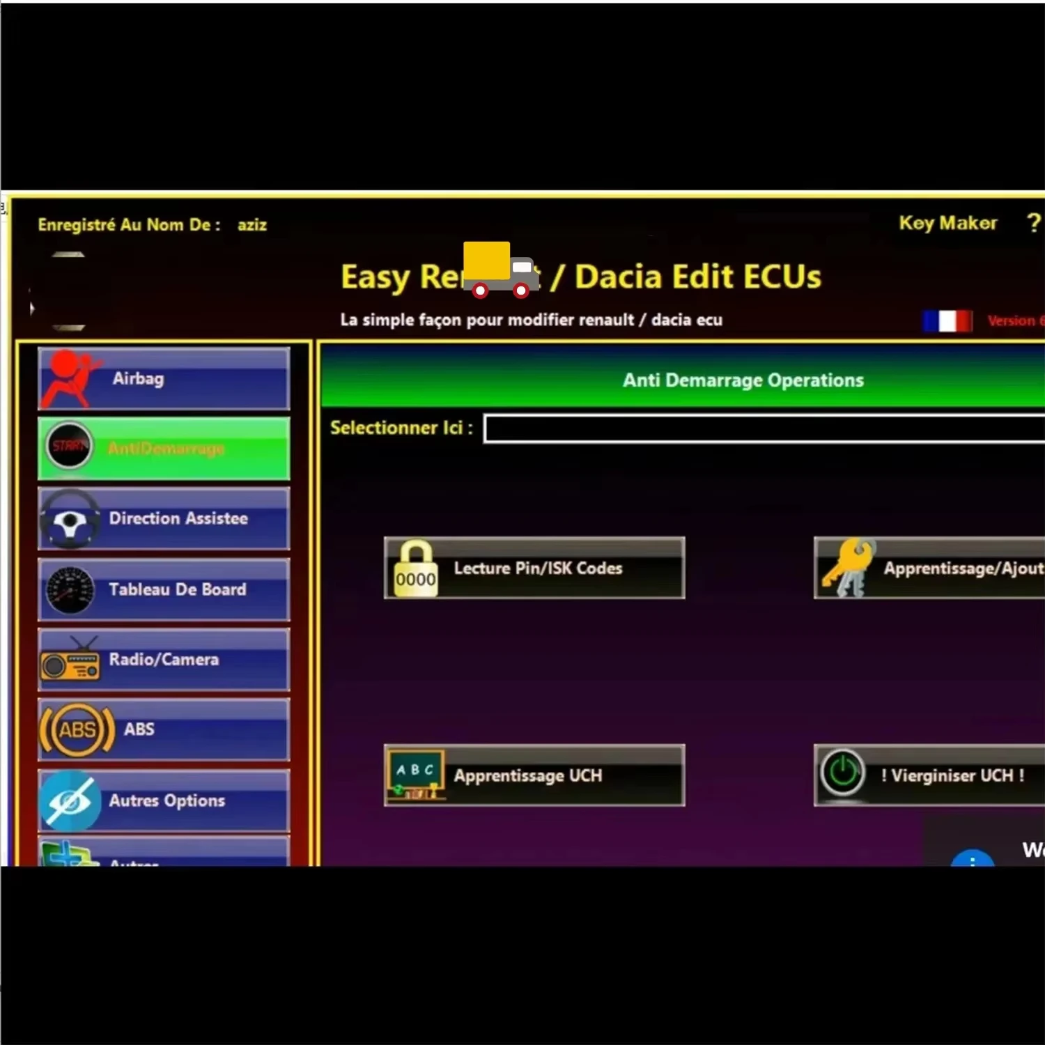 برنامج سهل Renault 6.14 لمبرمج Renault ECU وسادة هوائية شفافة ومفاتيح بطاقة UCH Cleaner WORK مع OBDLink Renolink #6