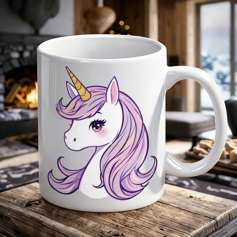 

Chibi Fantasy Unicorn Ceramic Mug, coffee mug, milk mug, office tea cup, drinking cup, gift for friends, fade-resistant