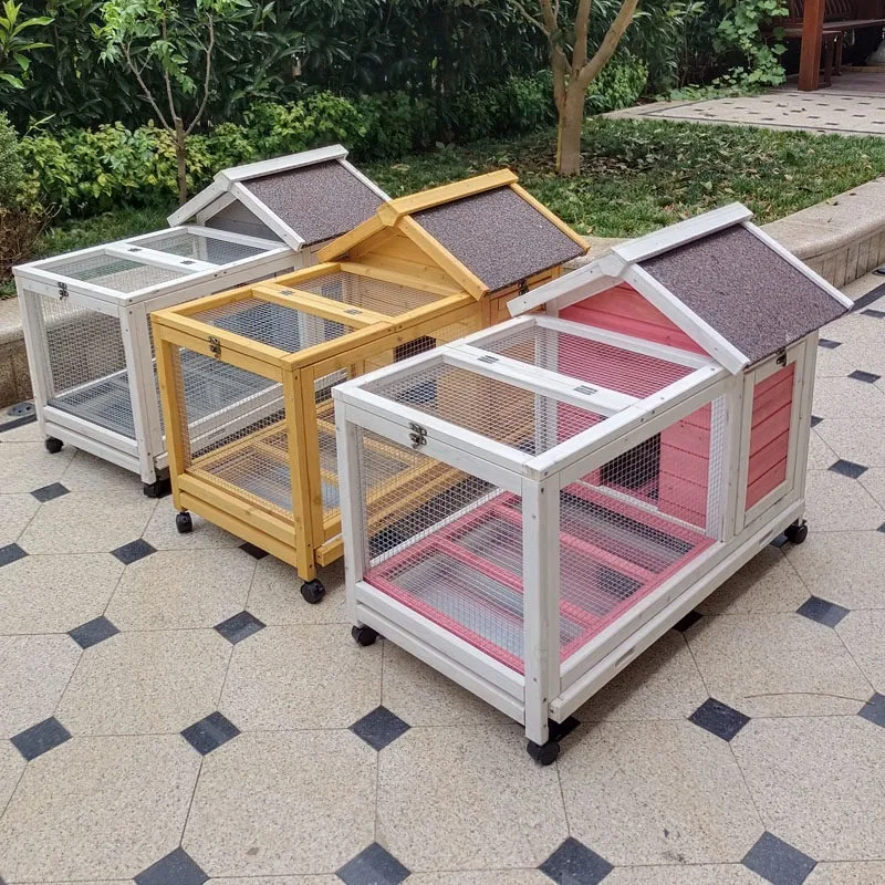 Outdoor dwarf  cage household villa  special cage supplies rutin chicken cage wooden house luxury rabbit nest