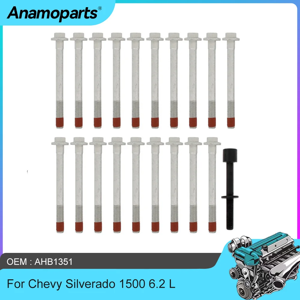 Engine Parts Cylinder Head Bolt Set Fit 6.2 L V8 Gas For Chevy GMC Yukon XL Escalade ESV 6.2L AHB1351