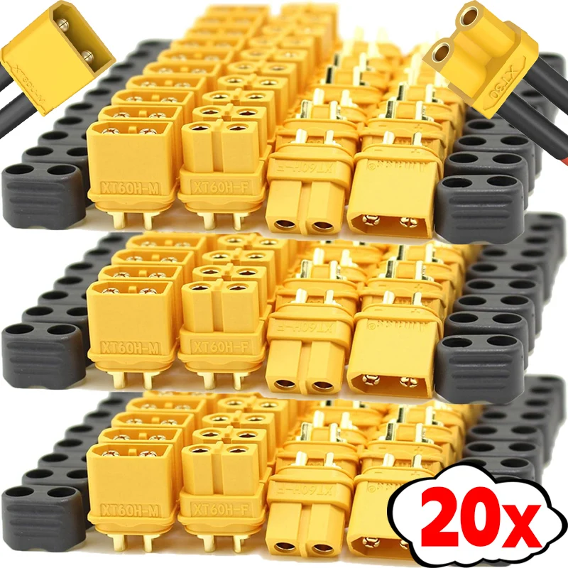 XT30/XT30U/MR30 Connector Plug with Sheath Housing Male Female Bullet Connector Plugs Sheath Housing Battery Motor Wire Cable
