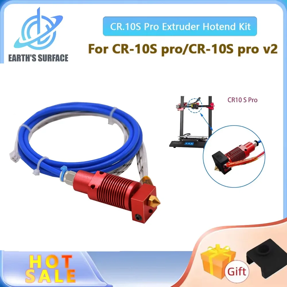 3D Printer Parts CR10S Pro Ender 3 Hotend Kit 0.4mm Nozzzle Heater Thermistor Extrusion Assembled Extruder for CR10S Pro V2 Plus