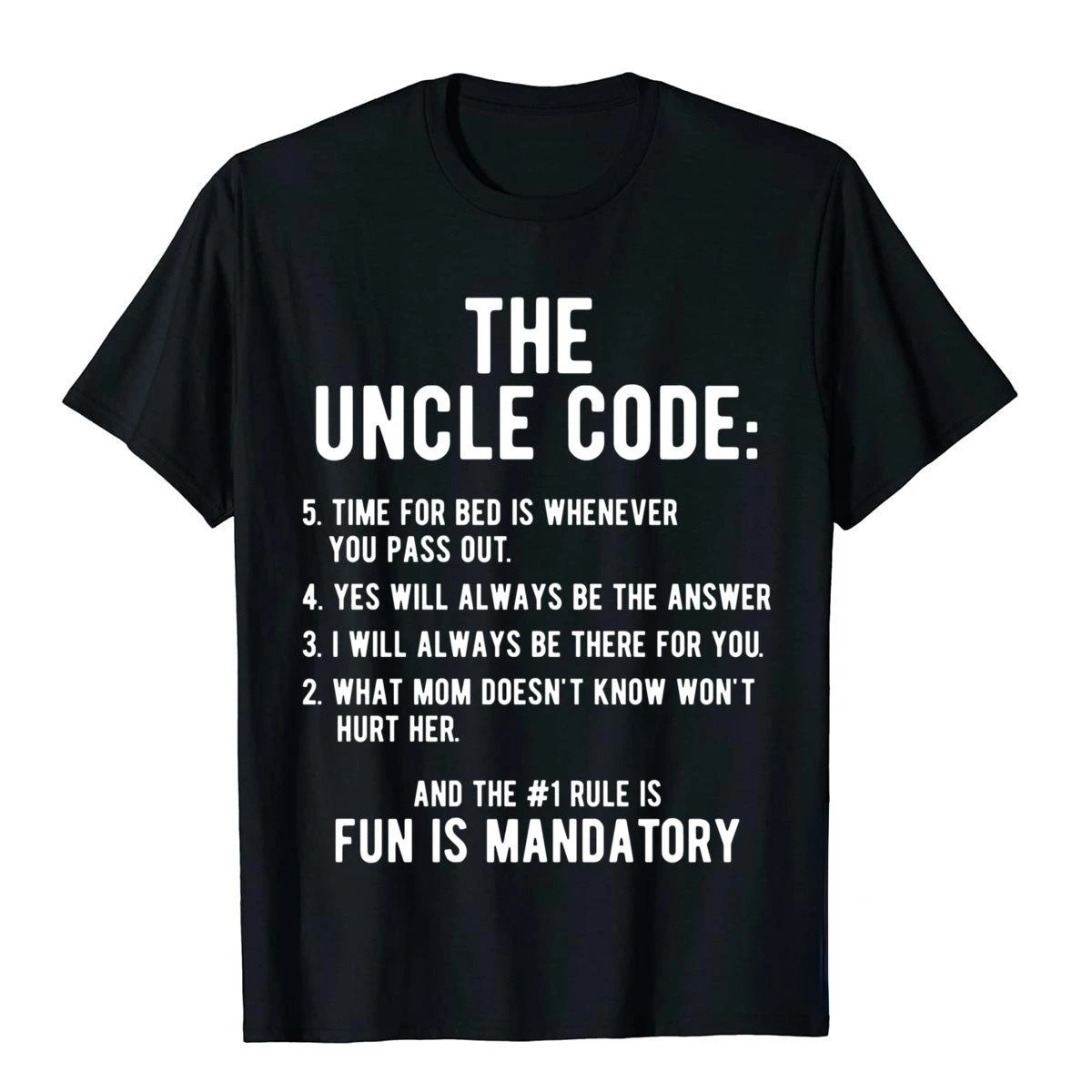 The Uncle Code Cool Tshirt Letters Print Unique Funny Uncle Gift From Niece Nephew Tops Tee Shirt Graphic Men T Shirt Streetwear