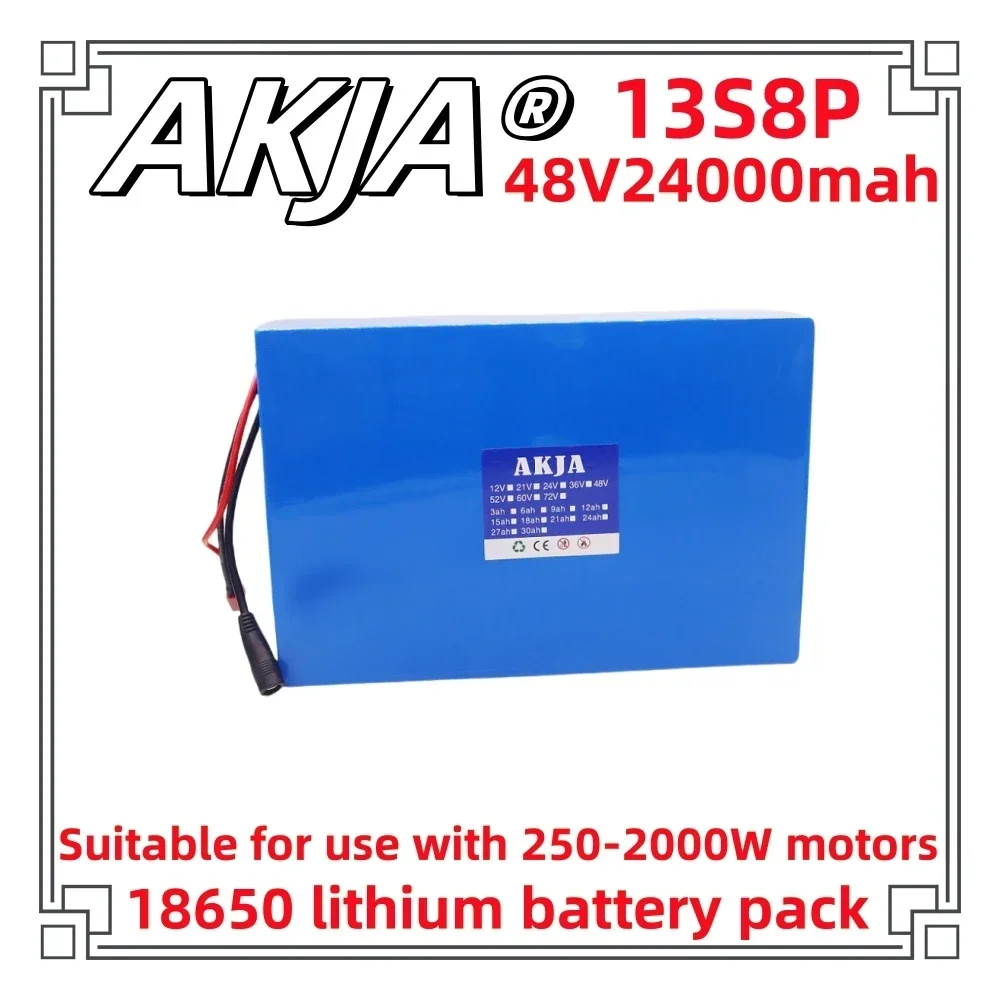 Air fast transportation New Full Capacity Power 18650 Lithium Battery 48V24ah Lithium Battery Pack 13S8P Suitable for 250-2000W