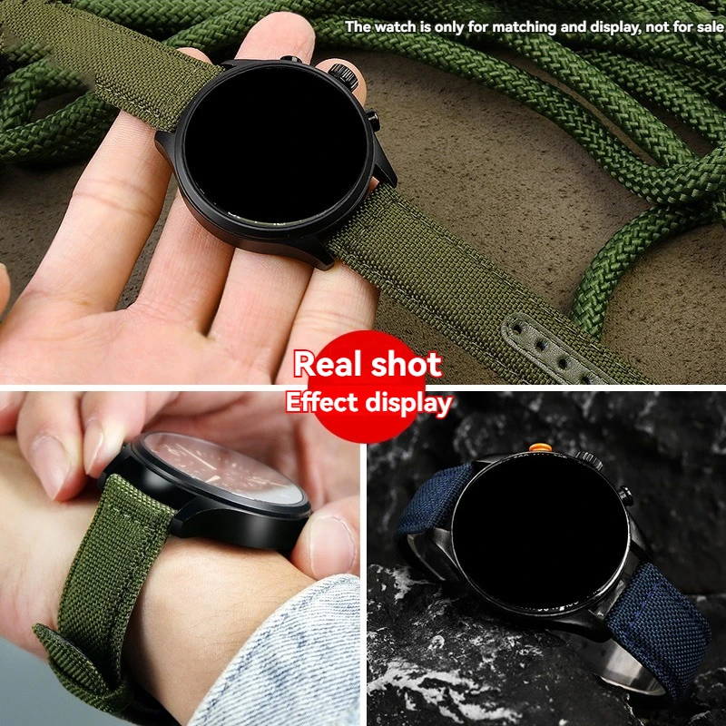 Correas de reloj de lona de nailon para hombres y mujeres, banda de reloj de 20mm, 21mm, 22mm, adecuada para Tissot Citizen, iwc, Rolex Water Ghost