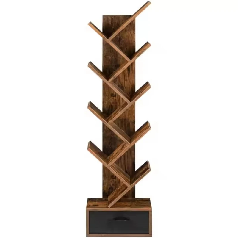

Modern style solid wood bookcase creative tree-shaped multi-layer large-capacity bookshelf