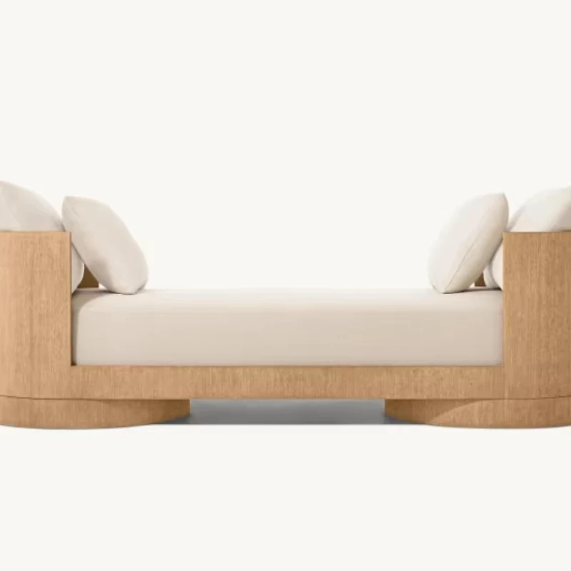 Luxury antique wooden furniture handmade high-end bedroom sofa bed