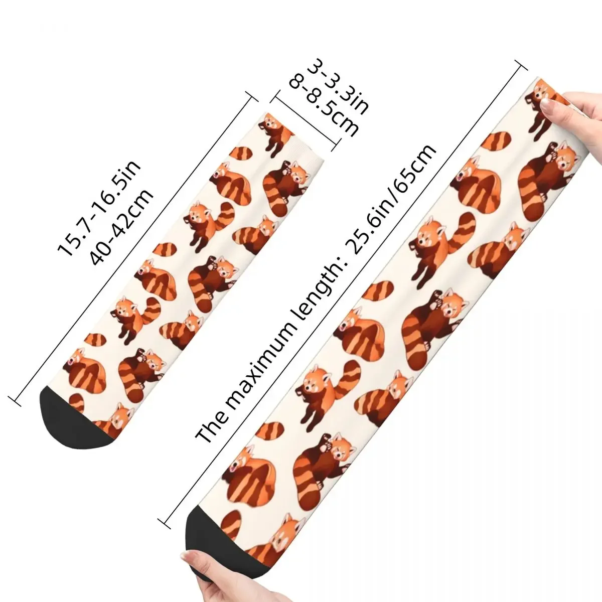 Chaussettes colorées à motif Krasnor pour hommes et femmes, chaussettes de sport non ald, chaussettes mignonnes respirantes, chaussettes rouges pour animaux