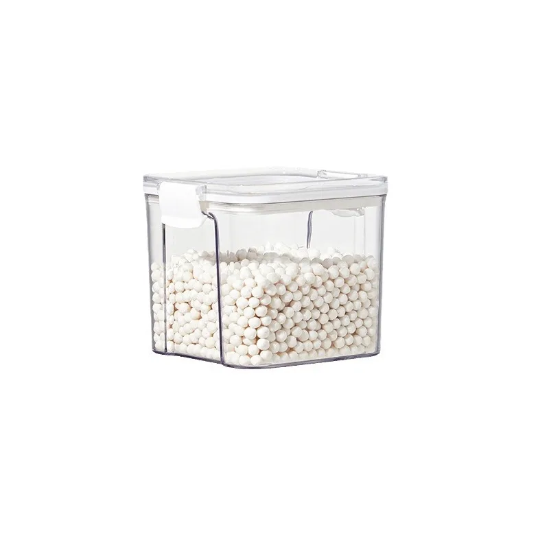 Square transparent food preservation storage container, moisture-proof sealed container for whole grains and miscellaneousgrains