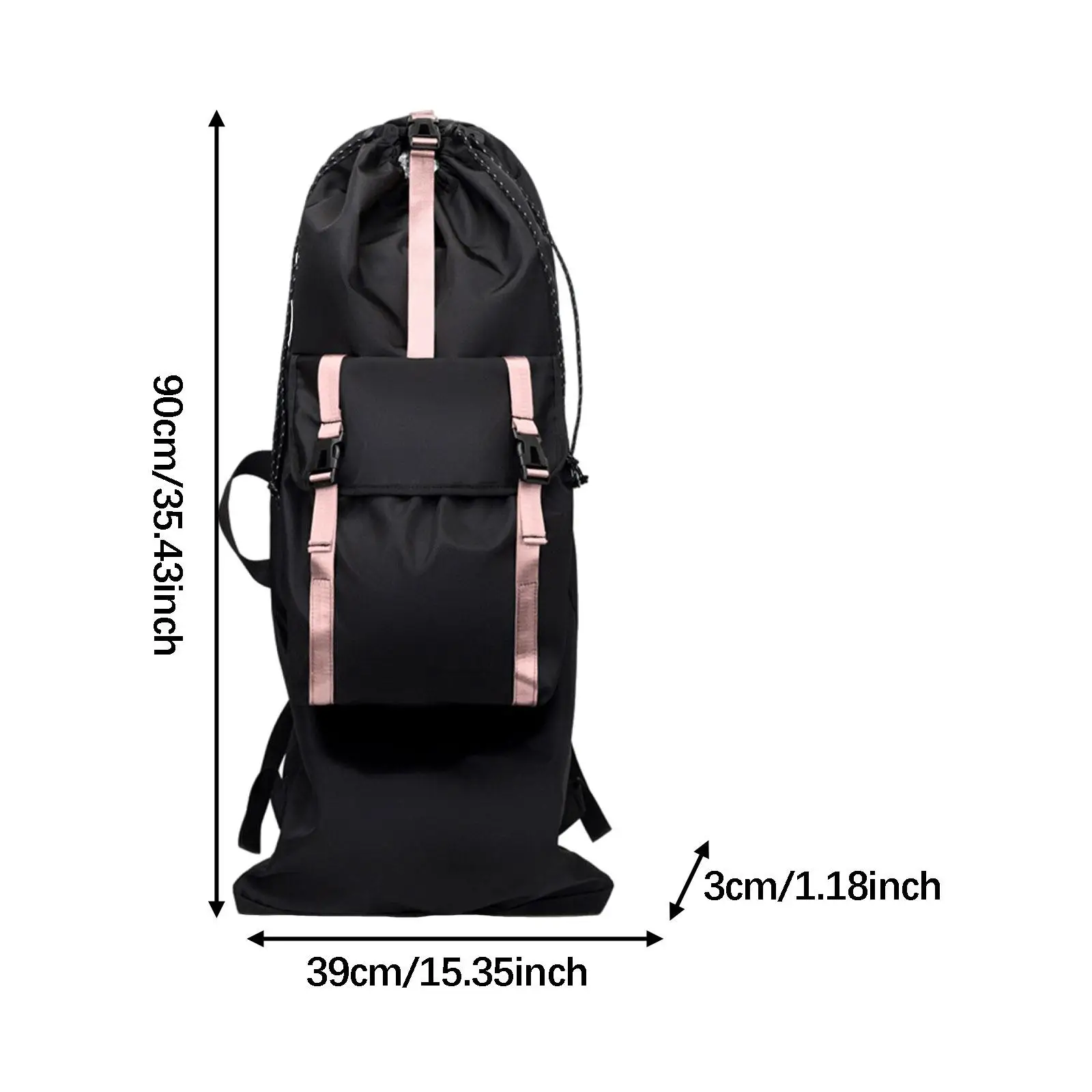 حقيبة ظهر لوح التزلج، منظم واقي، حقيبة تخزين Longboard، حامل مقاوم للماء للمدرسة والتنقل #6