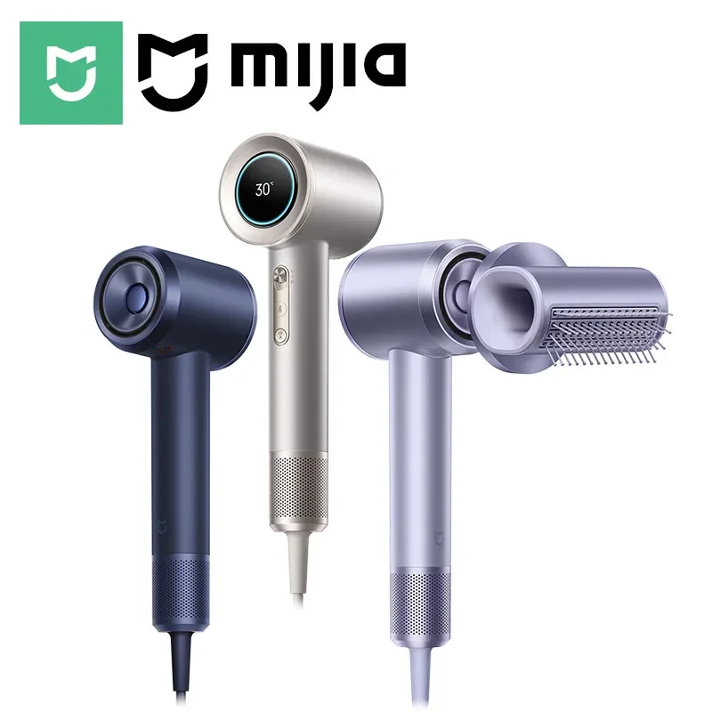 MIJIA High Speed ​​Water Ion Hair Dryer Pro,120K RPM 72m/s Fast Dry Negative Low Noise,Smart Temperature CN Version With Adapter