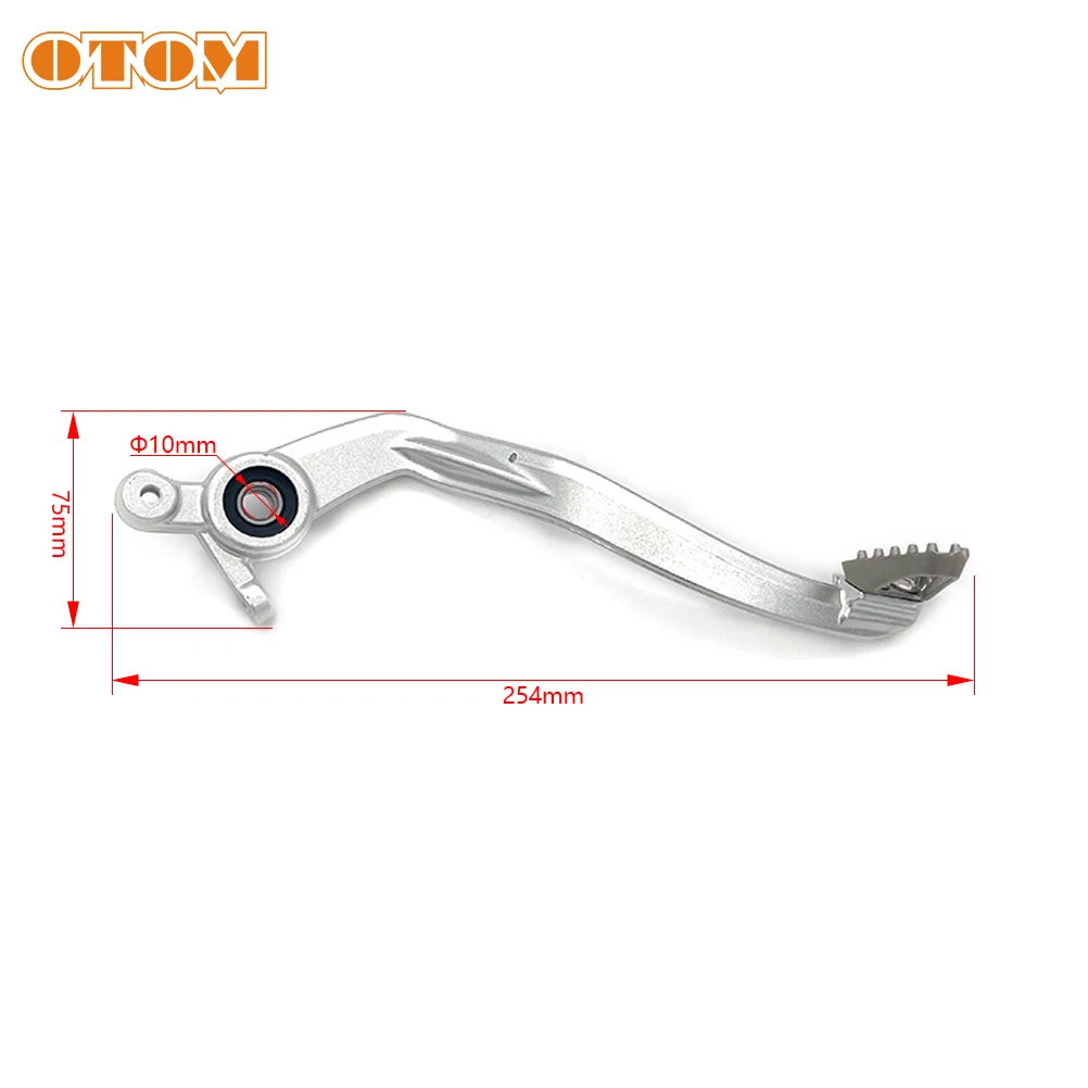 OTOM Rear Brake Pedal Lever Assembly For KEWS K23 With MT250 Engine Forged Aluminum Alloy Dirt Bike Motorcycle Accessories