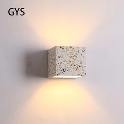 Led Waterproof Wall Lamp Square Industrial Styles Garden Light Terrazzo Cemen Modern Creative Outdoor lighting Simple Loft