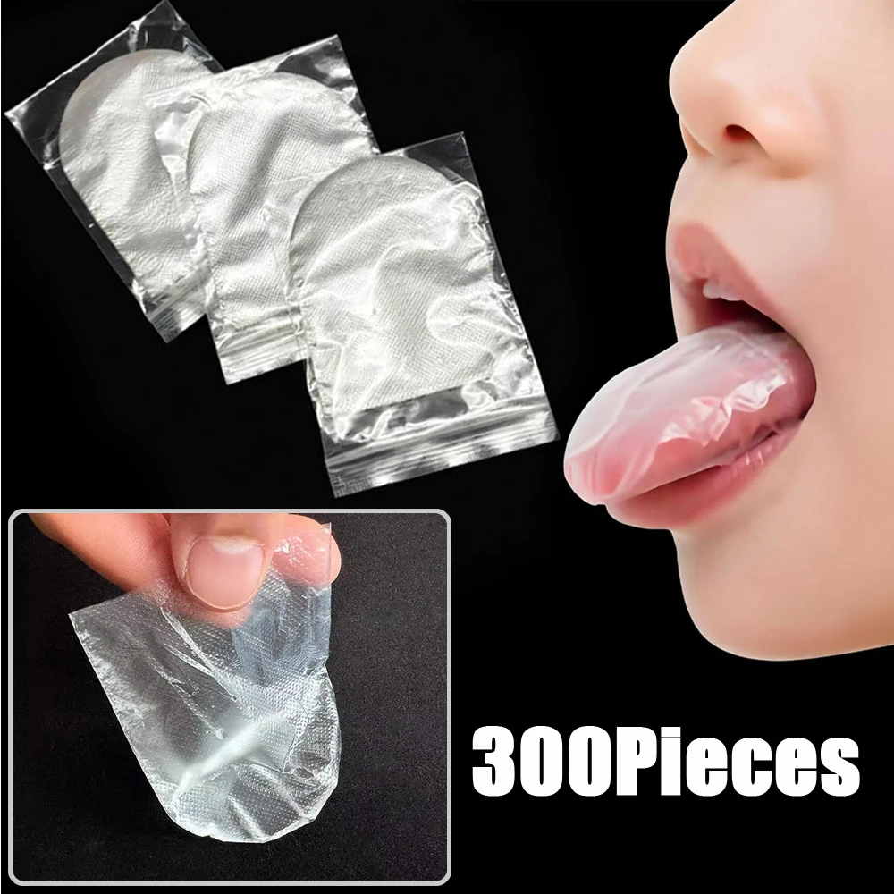 

300pcs Disposable Tongue Covers Medicinal Oral Tongue Protectors Block Bitter Taste Avoidance Film Covers for Adults Children