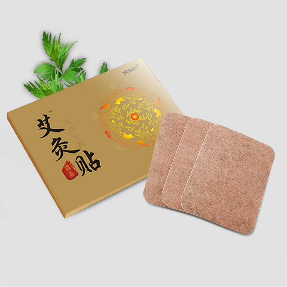 12pcs Wormwood Moxibustion Paste Cervical Vertebrae Knee Warm Self-heating Joint Sticker Herbal Patches For Keep Body Joint Warm