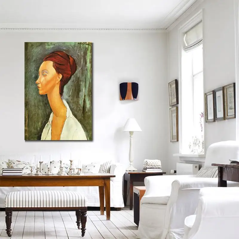 

abstract woman painting Amedeo Modigliani Lunia Czechovska handmade High quality