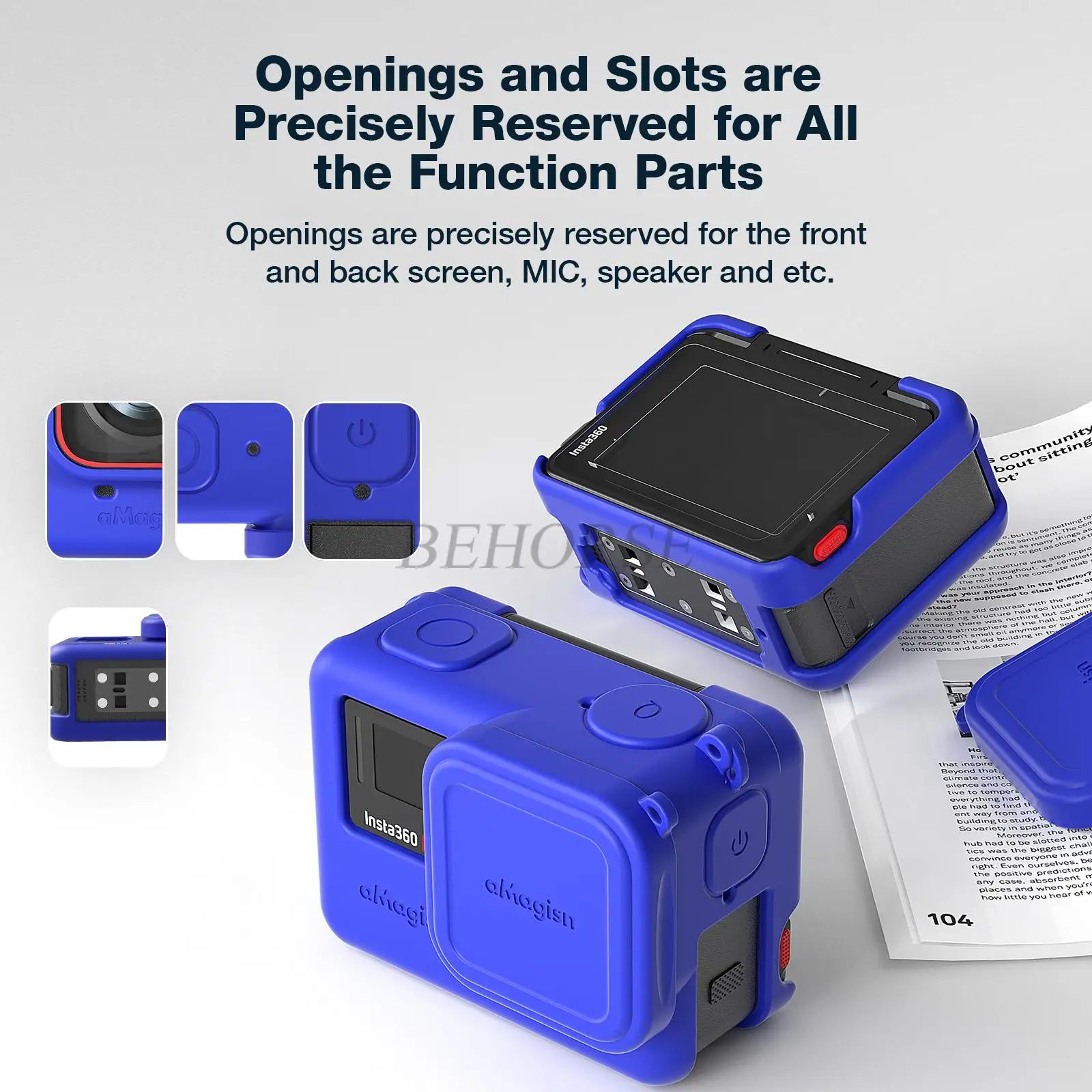 Body Silicone Protective Case For Insta360 Ace Pro Protective Cover Silicone Lens Cap For Insta360 Ace Sports Camera Accessories