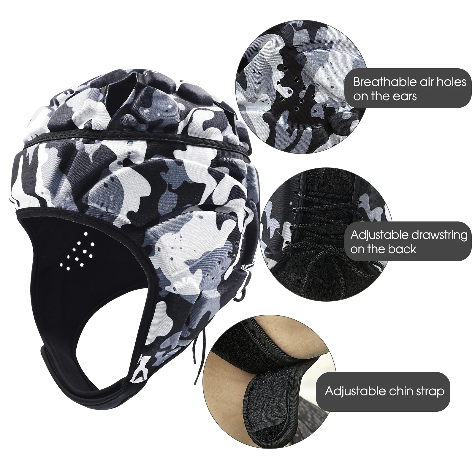 

Adjustable Goalkeeper Helmet Sports Football Soccer Goalie Helmet Head Guard Goalkeeper Head Guard
