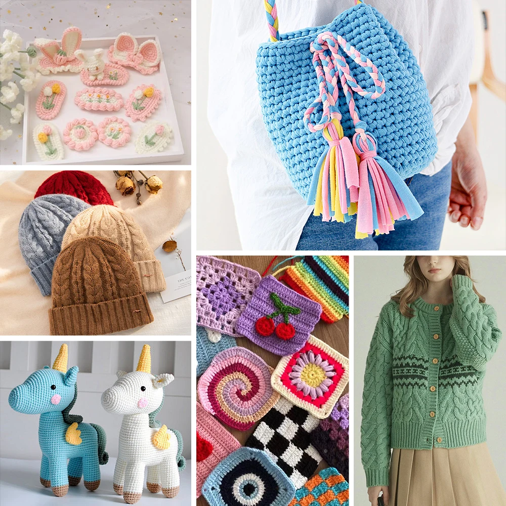 طقم خطاف كروشيه بلون الحلوى مكون من 8 قطع/مجموعة، إبر حياكة لطيفة ومتينة، مثالية لسترة منسوجة يدوية الصنع ومشروع فني إبداعي #6