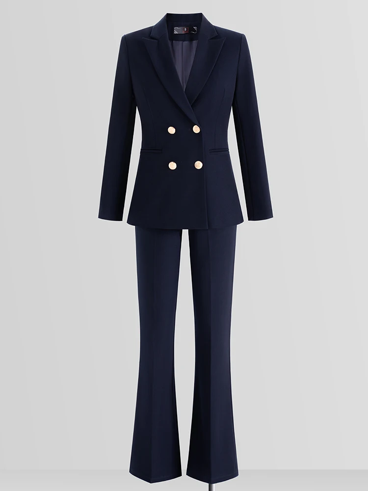 

Fashion Women Blazer Pant Suit Ladies Female Business Work Wear 2 Piece Set Formal Jacket And Trouser