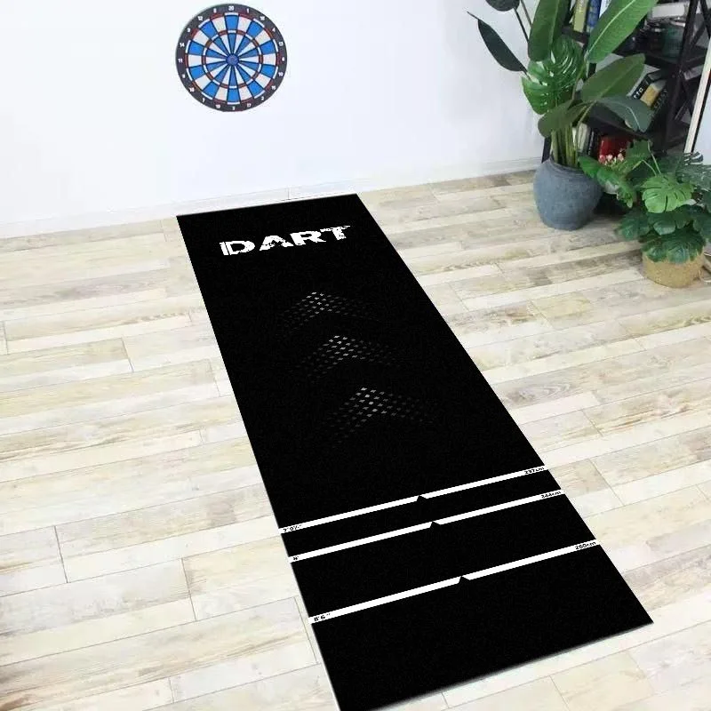 VIKAMA Simple DART Letter Print Dart Mat With Measuring Lines Non Slip Dartboard Protector Long Strip Carpet